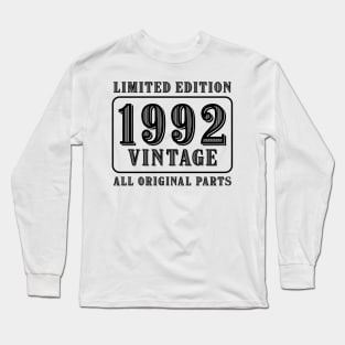 All original parts vintage 1992 limited edition birthday Long Sleeve T-Shirt